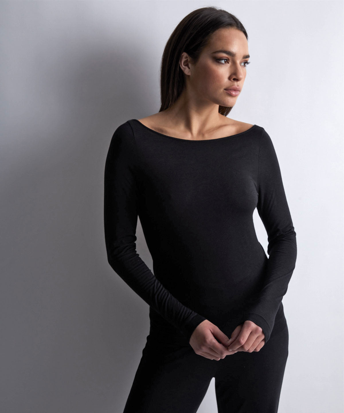 Night Crush Top manches longues Noir