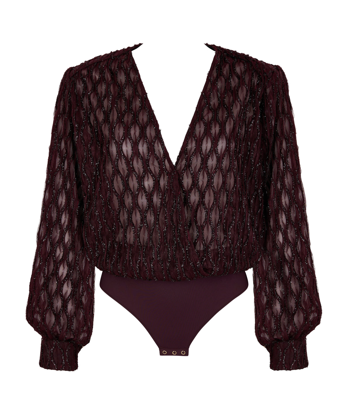 Les Bodys by Aubade Body Manches Longues Supreme Burgundy