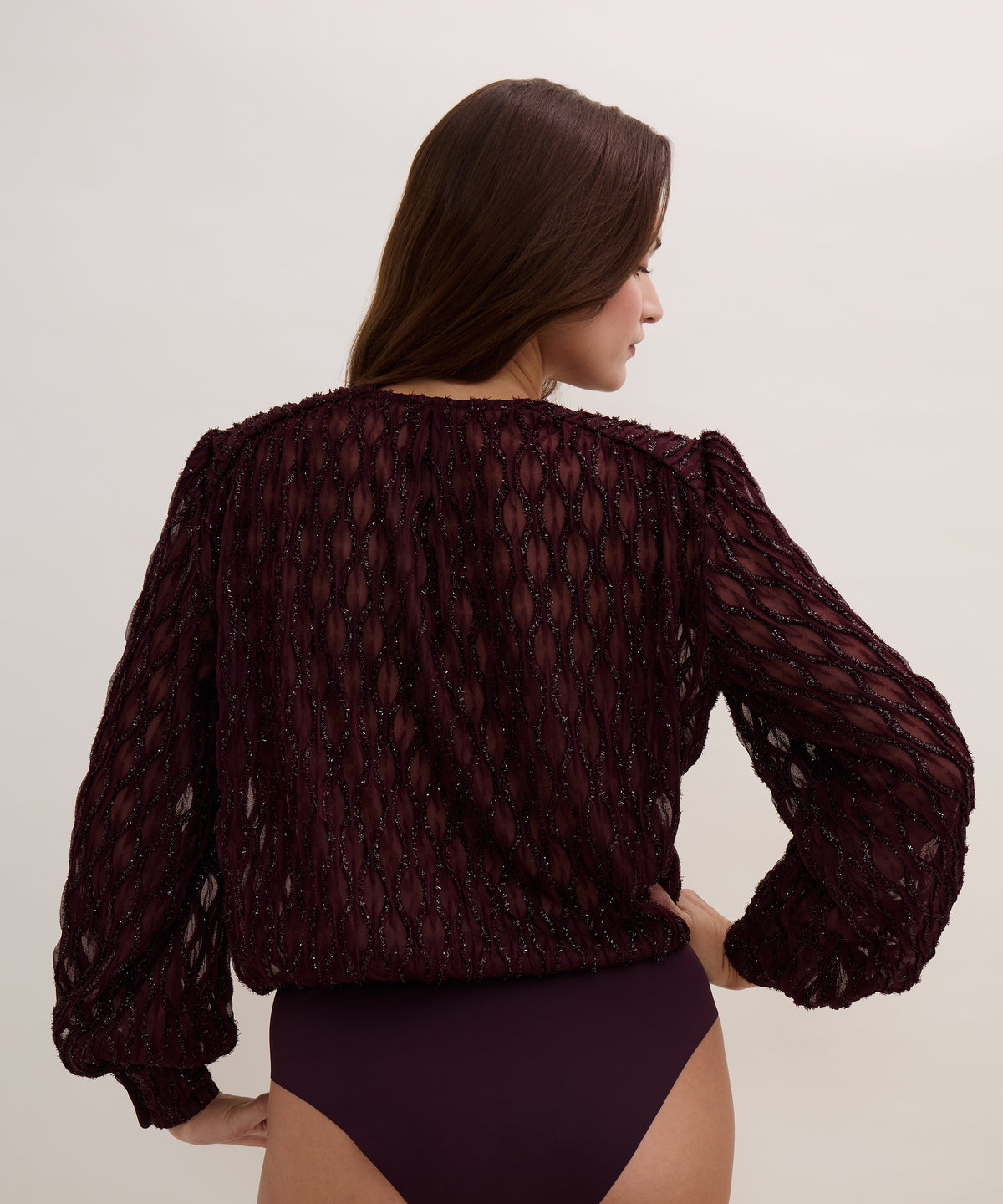 Les Bodys by Aubade Body Manches Longues Supreme Burgundy
