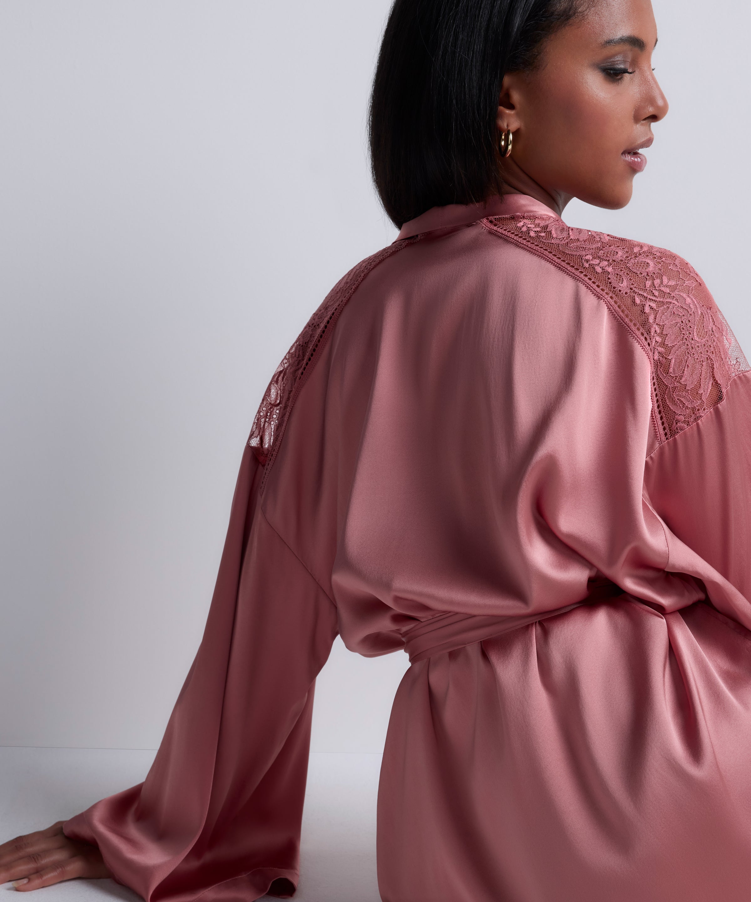 Midnight Whisper Kimono Warm Pink