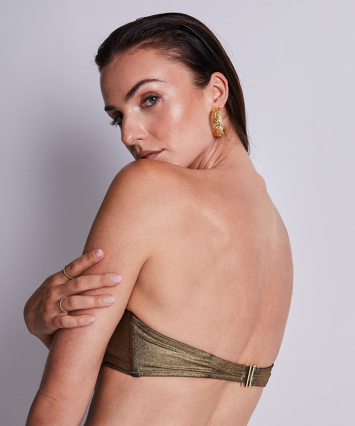 Sunlight Glow Haut de maillot de bain Bandeau Antique Gold