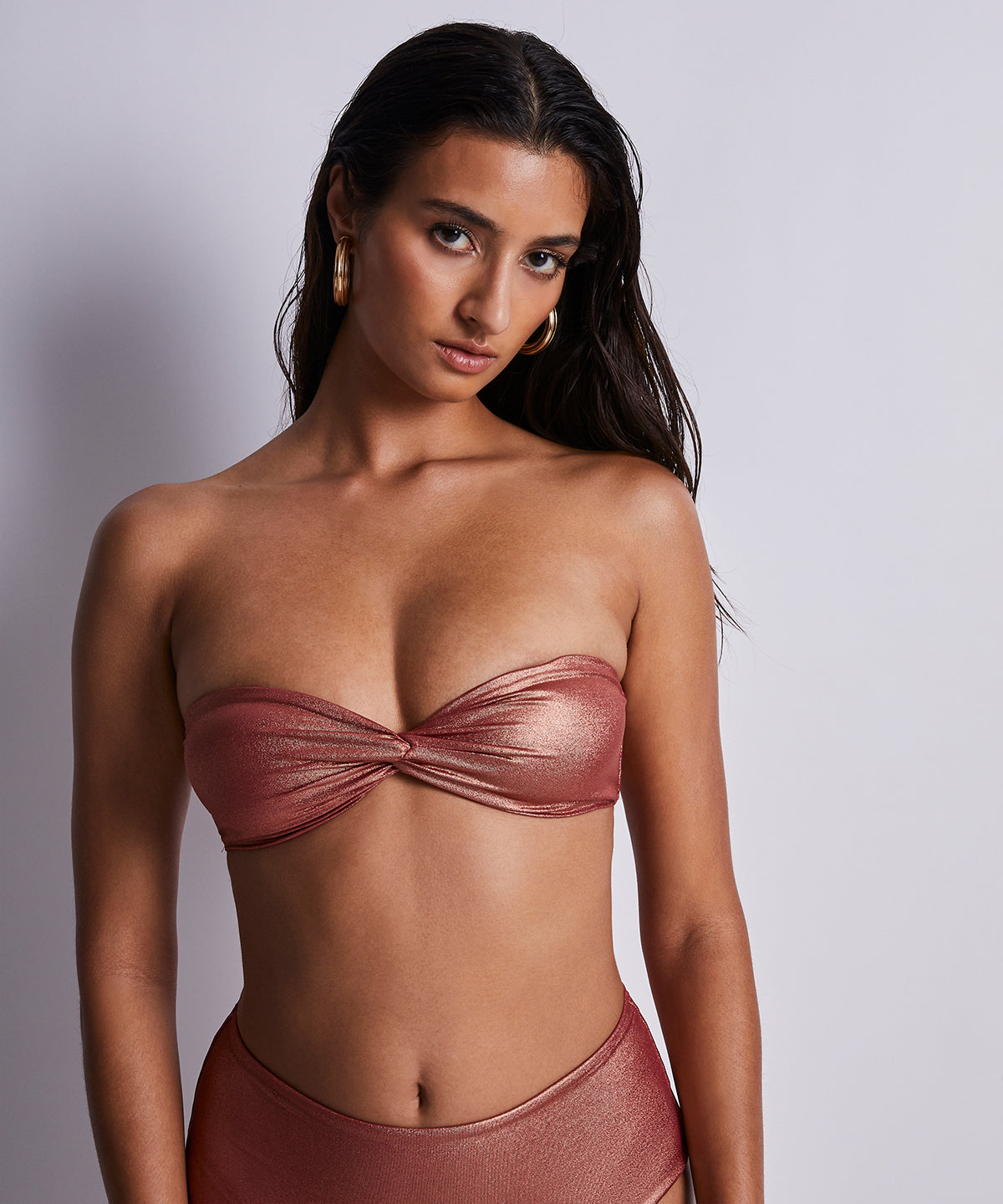 Sunlight Glow Haut de maillot de bain Bandeau Cuivre