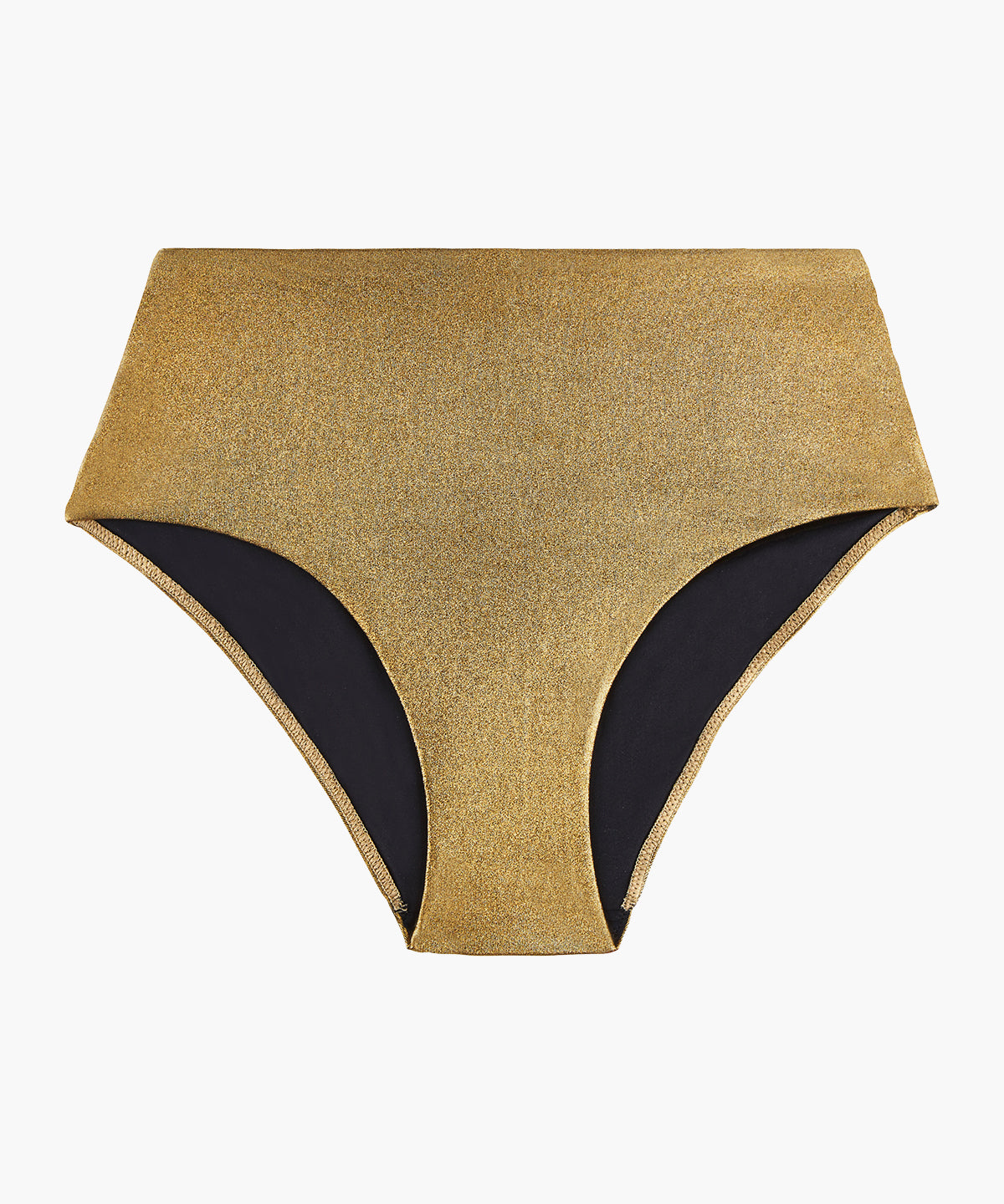 Sunlight Glow Bas de maillot de bain taille haute Antique Gold