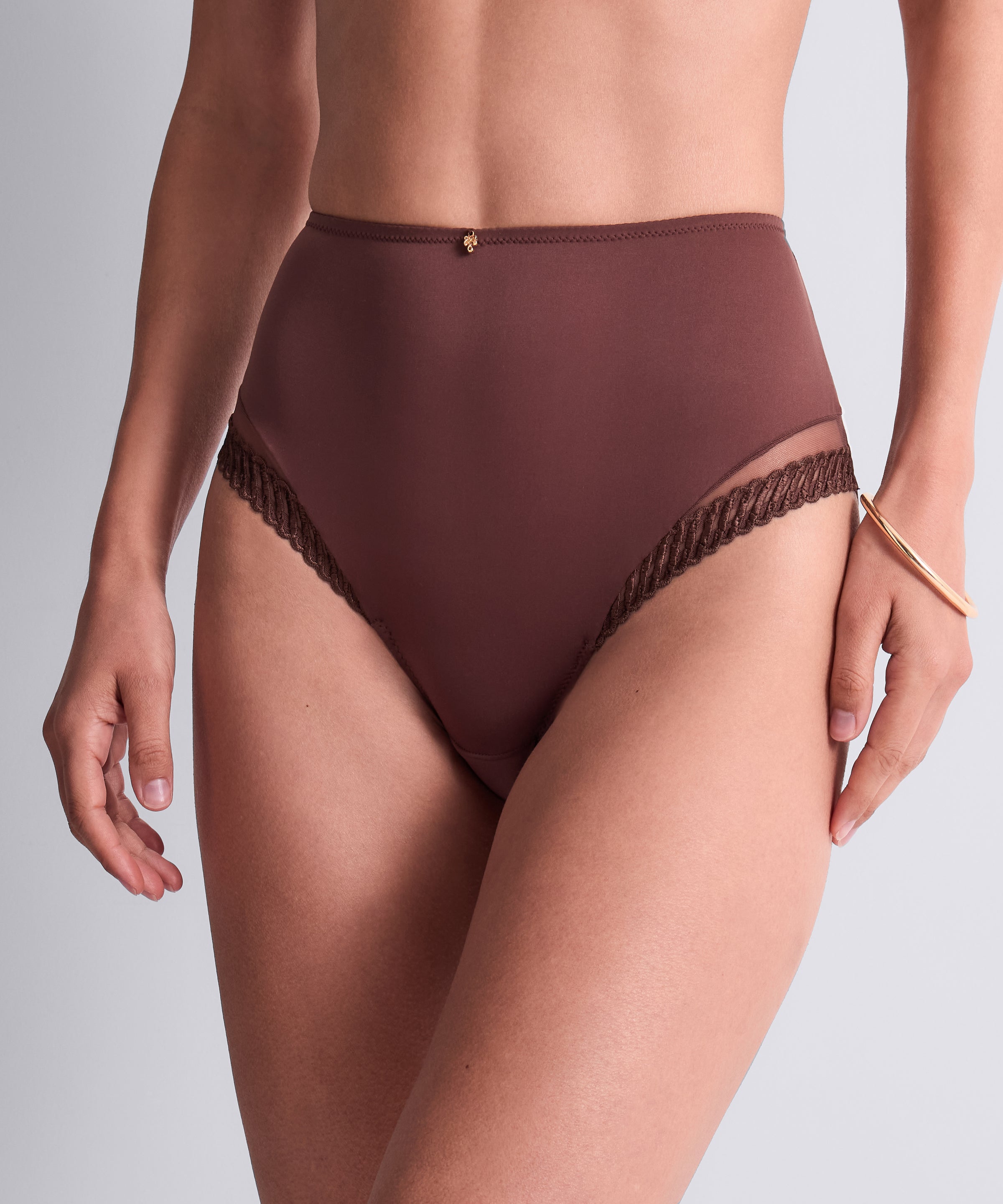 Sheer Emotion Culotte taille haute Sepia