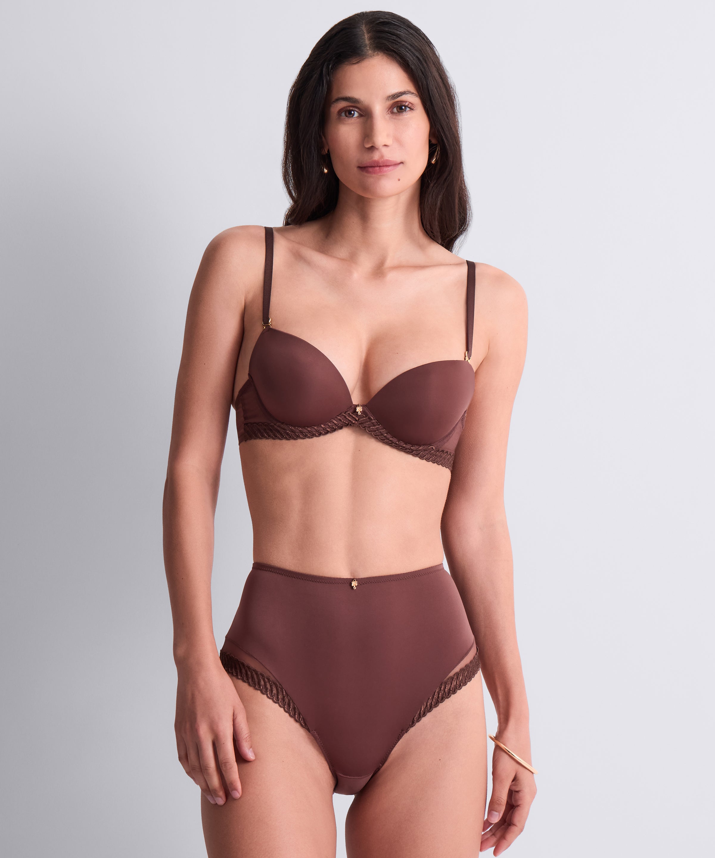 Sheer Emotion Culotte taille haute Sepia