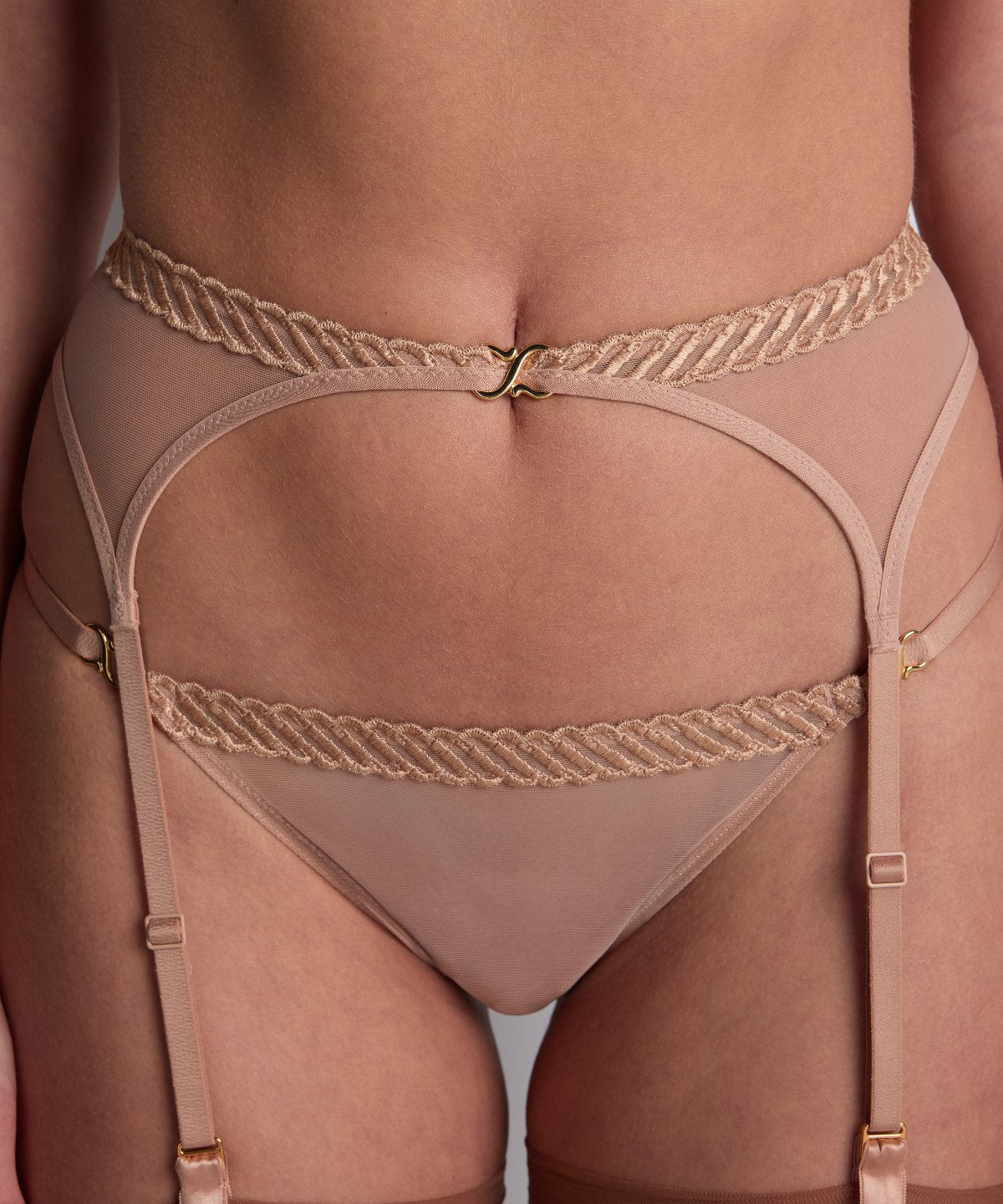 Sheer Emotion Porte-jarretelles Sand