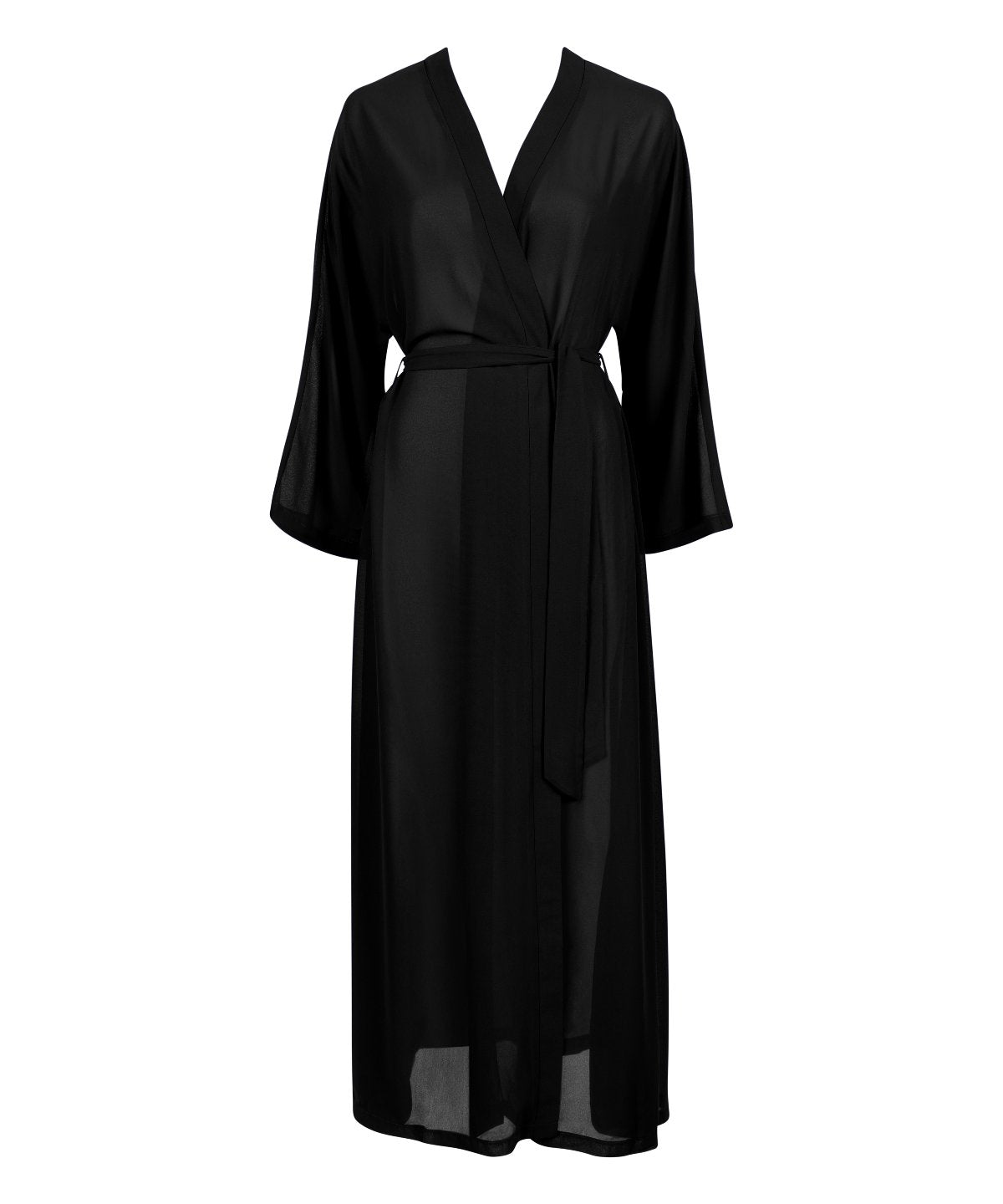 ladies dressing gown black Beach Walk Kimono Granite Studded embroidered satin dress UK High Size:36 in.