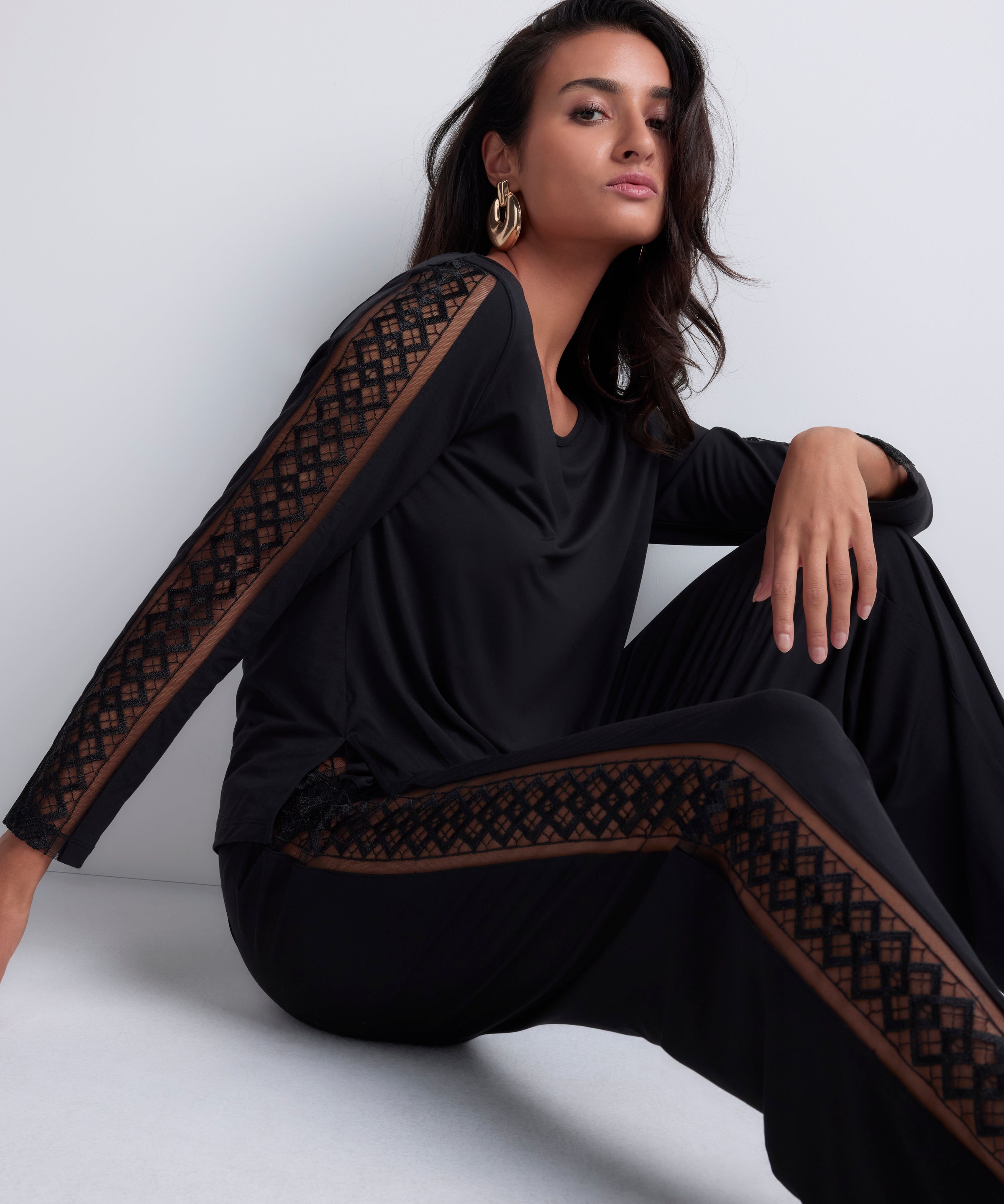 Sweet Obsession Top manches longues Black