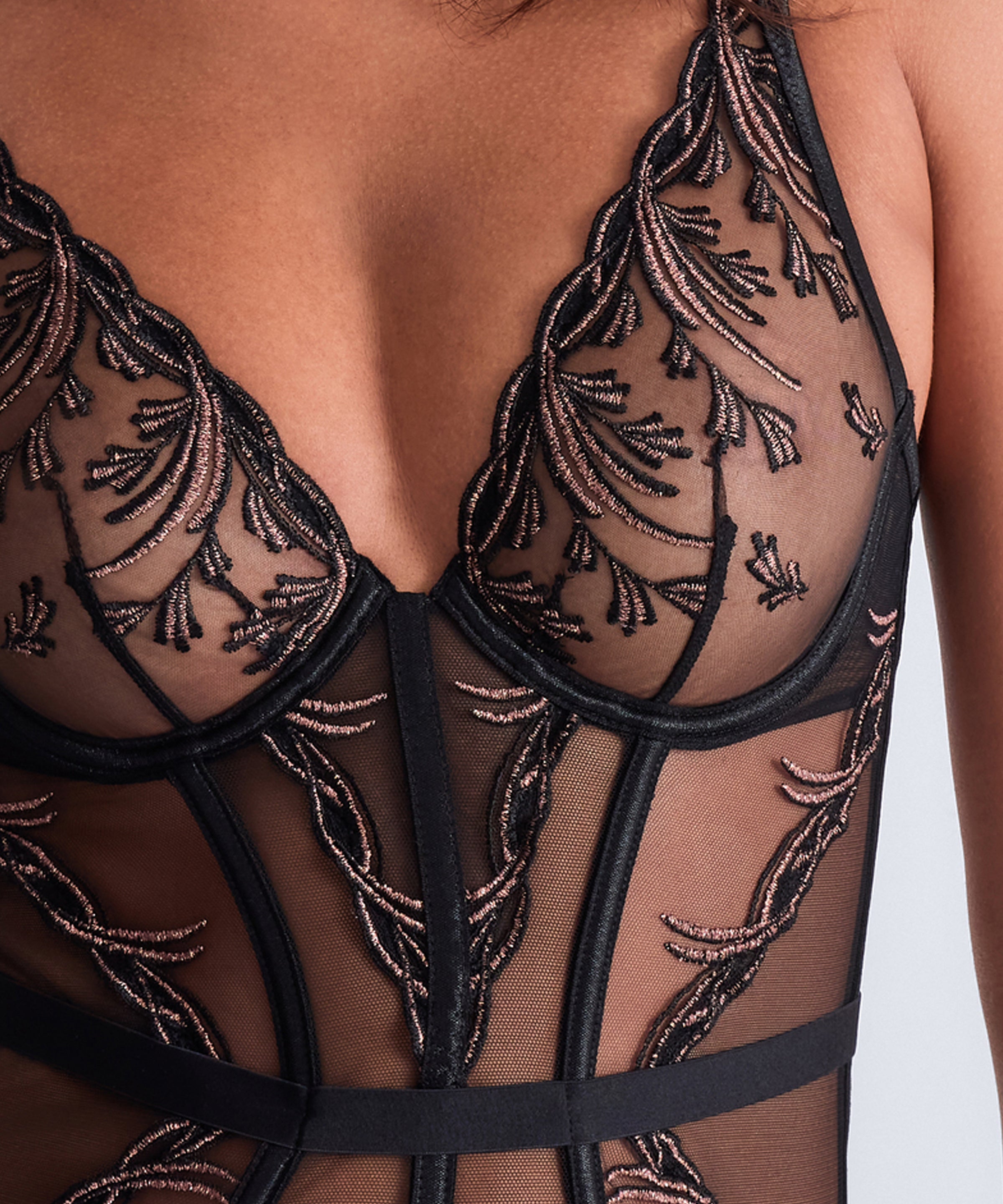 Cosmic Romance Guêpière Black Stripes