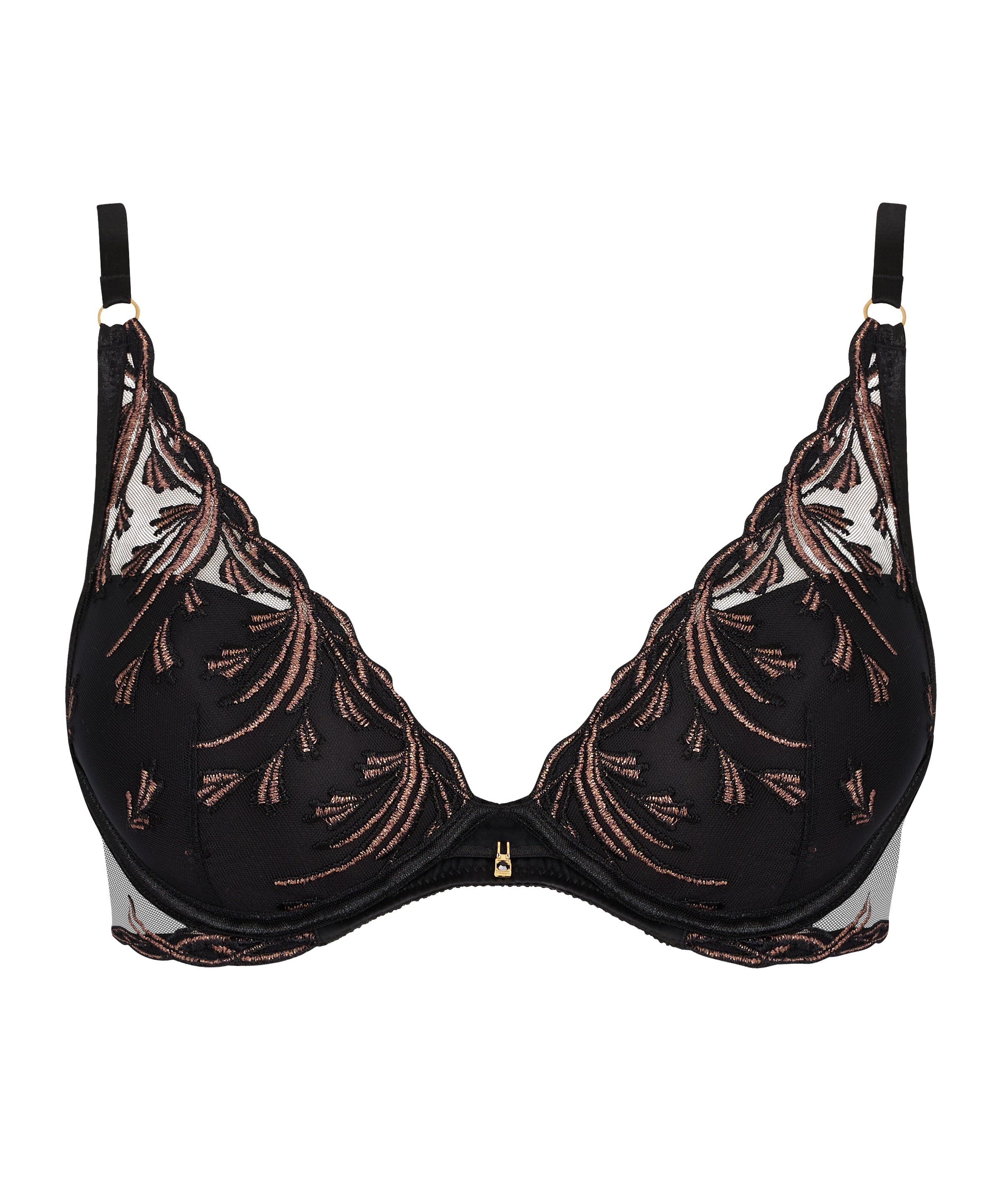 Cosmic Romance Soutien-gorge Plunge foulard Black Stripes