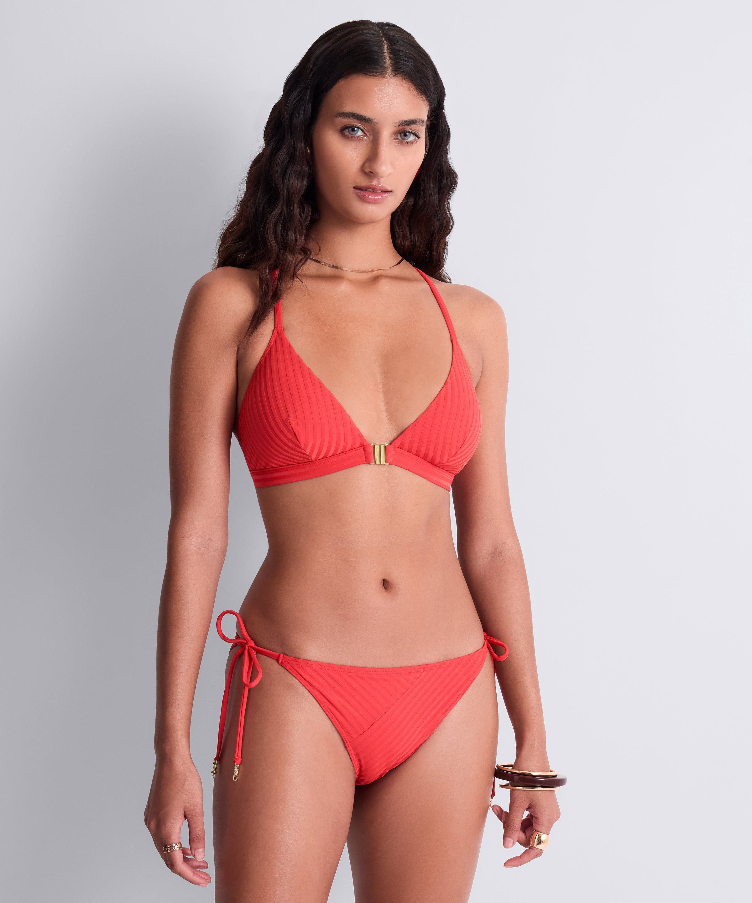 Sun Pop Bas de maillot de bain taille basse Corail