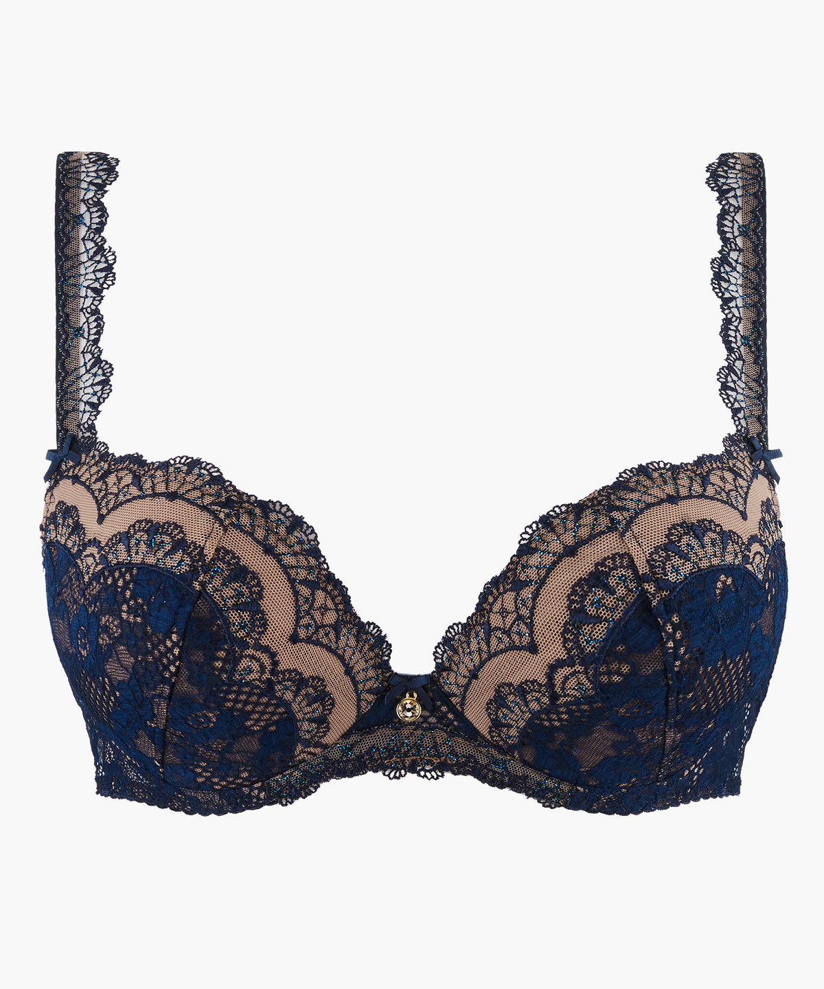 Aubade Soutien Gorge Dentelle Push Up Soleil Nocturne Bleu