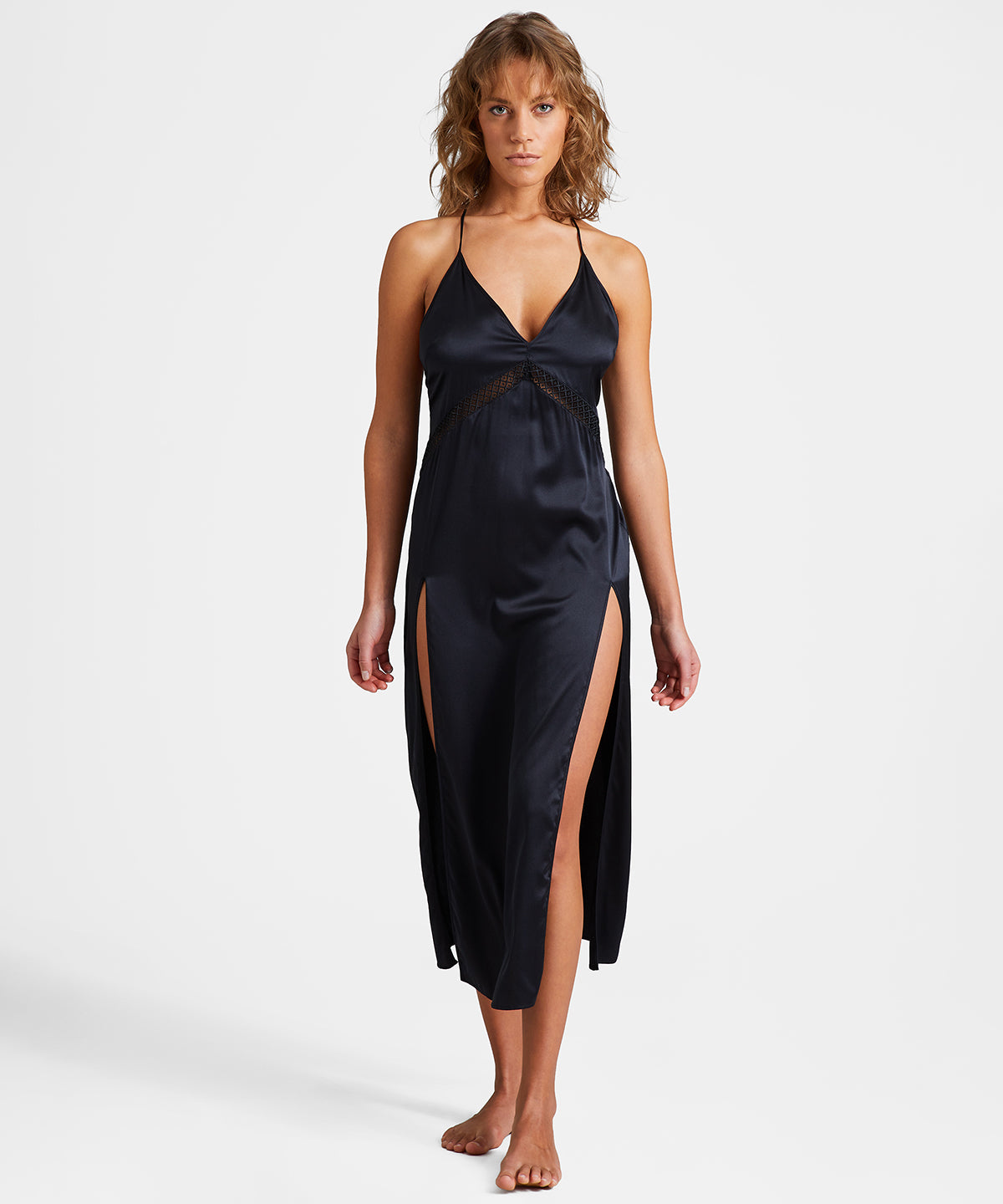 Silk Desire Nuisette longue Noir