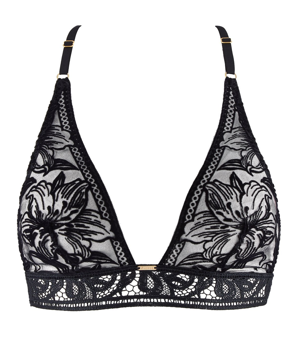 aubade Cœur à Corps Noir Triangle bralette
