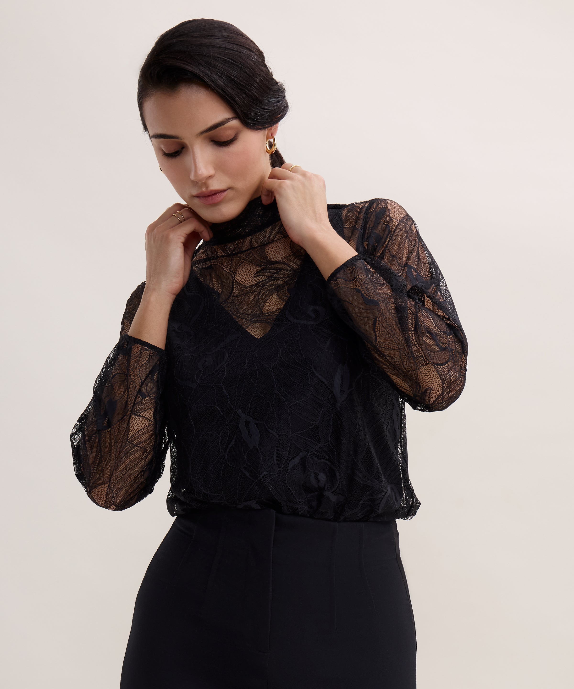 Les Bodys by Aubade Body Manches Longues Black