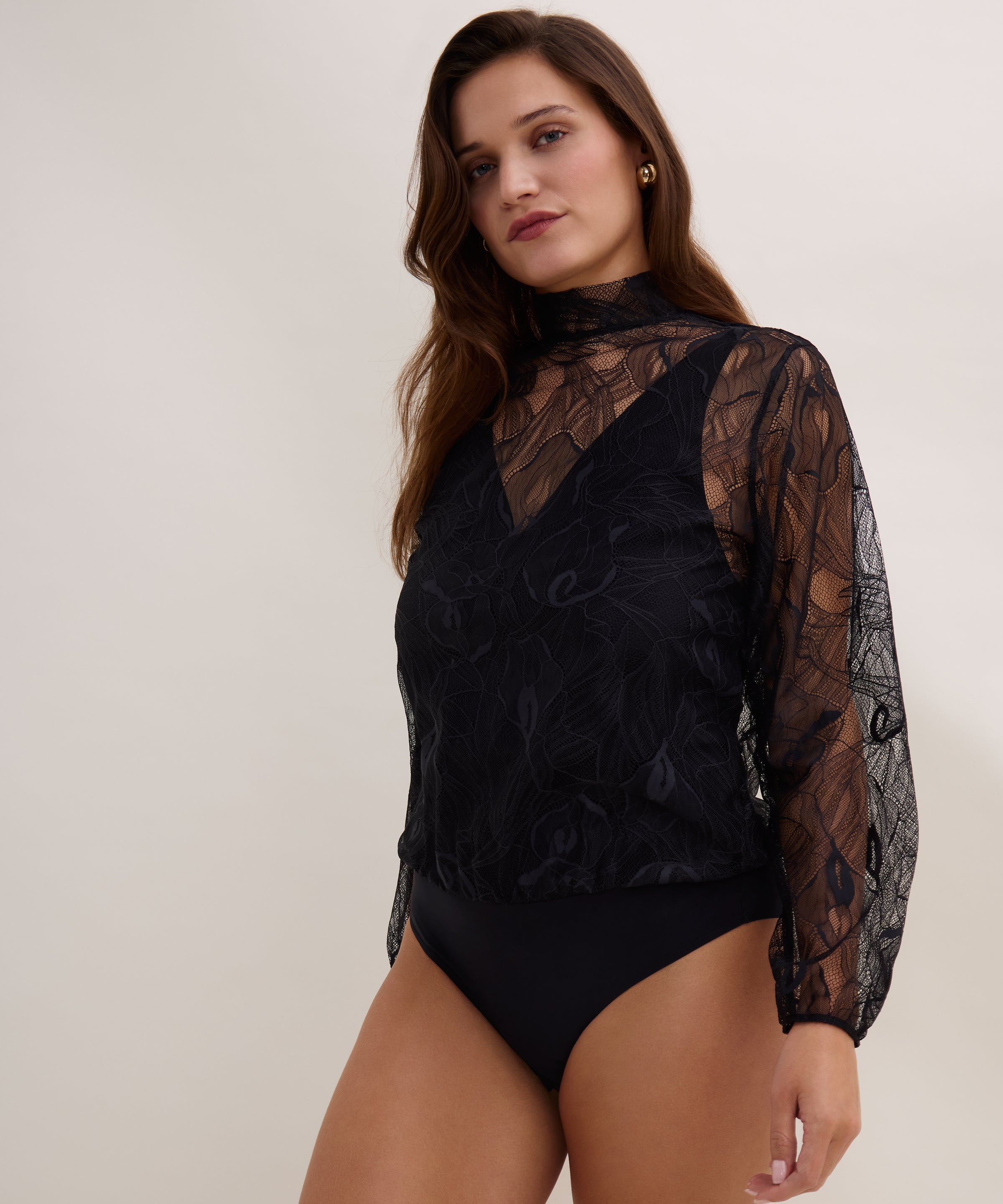 Les Bodys by Aubade Body Manches Longues Black