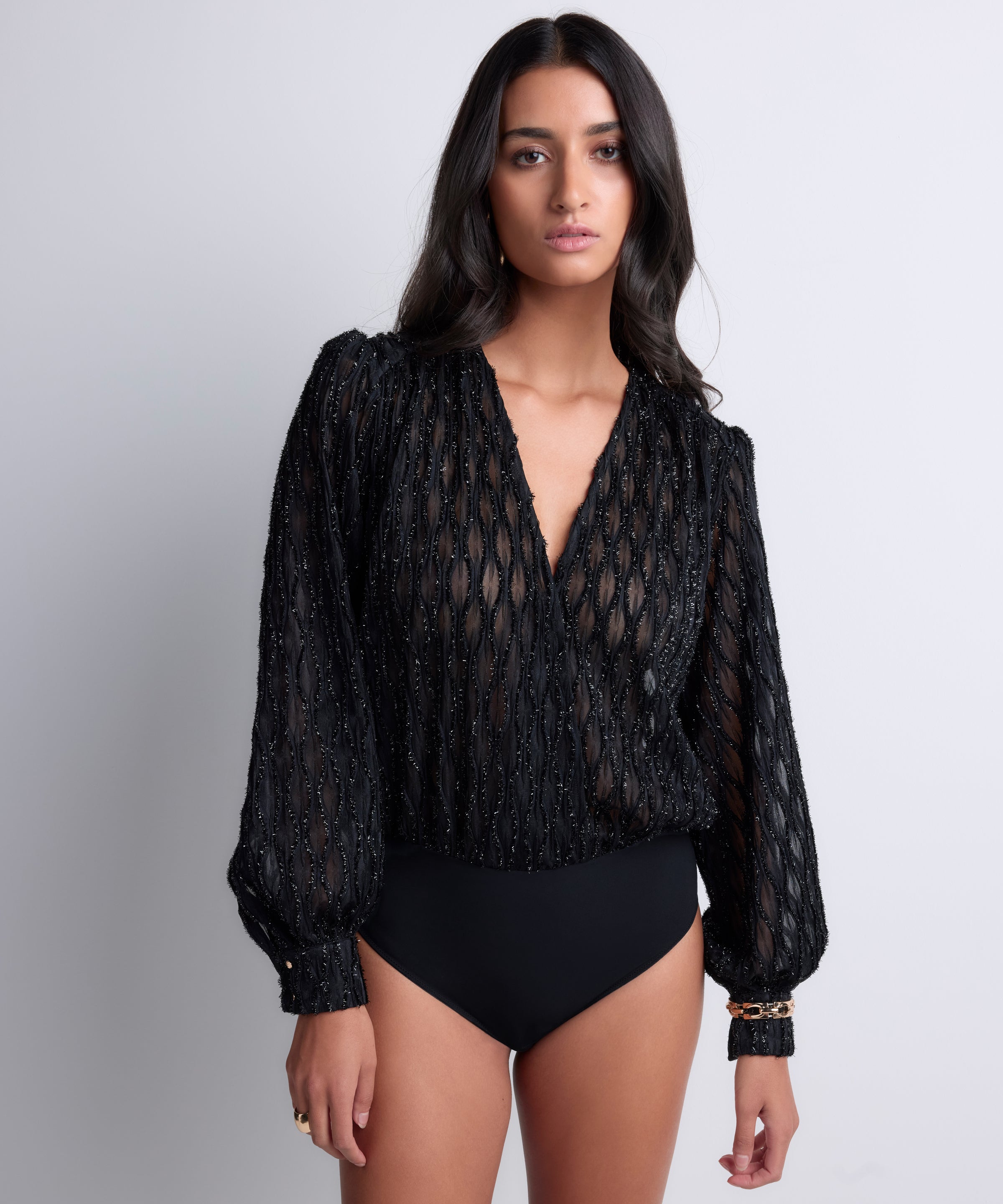 Les Bodys by Aubade Body Manches Longues Black