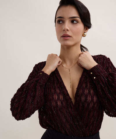 Les Bodys by Aubade Body Manches Longues Supreme Burgundy