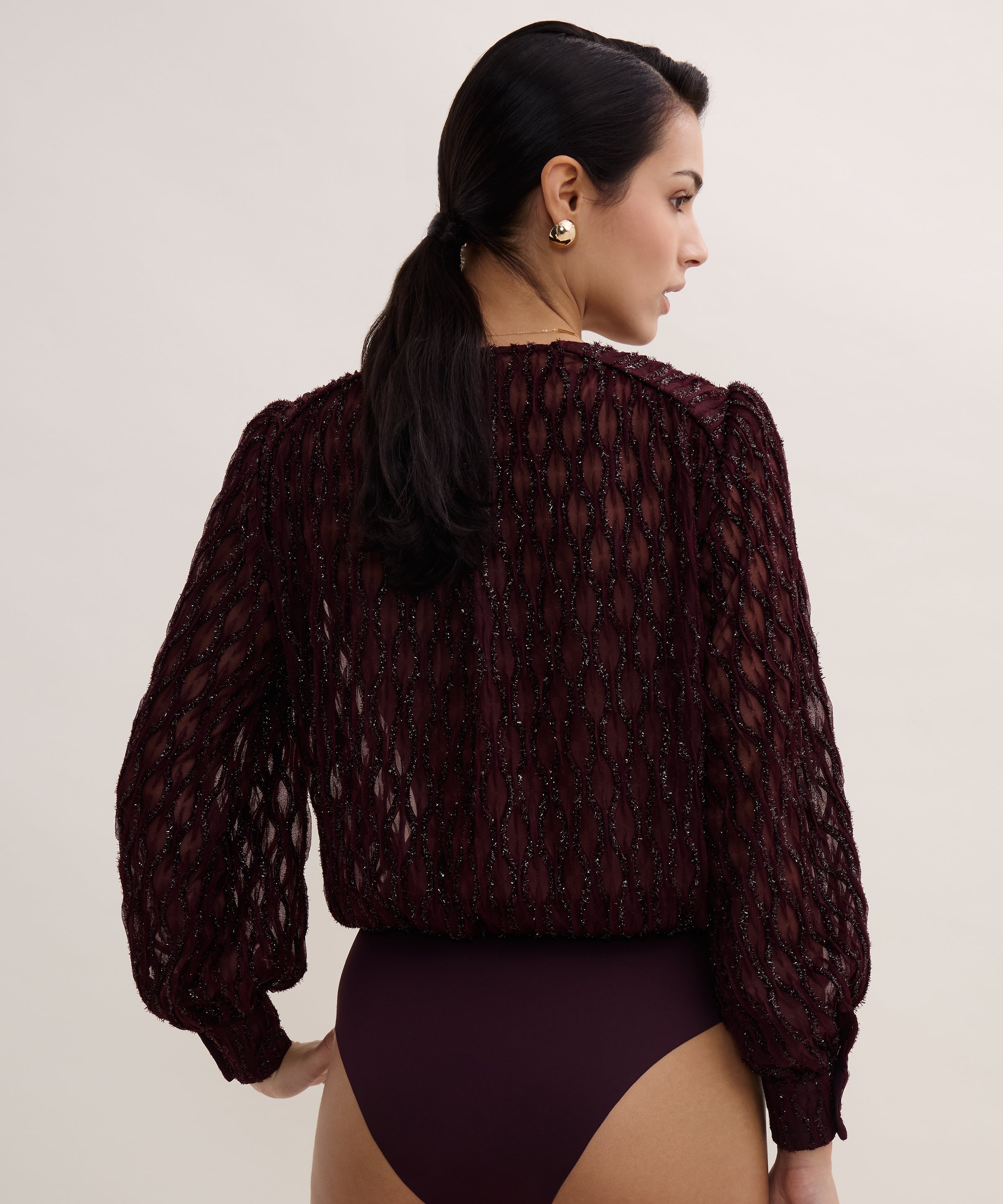 Les Bodys by Aubade Body Manches Longues Supreme Burgundy