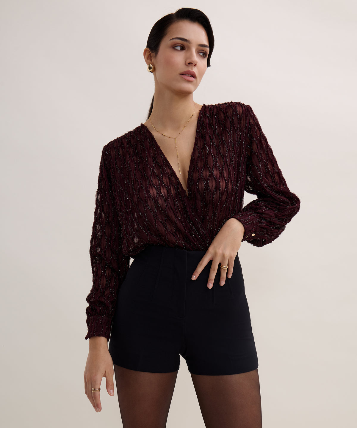Les Bodys by Aubade Body Manches Longues Supreme Burgundy
