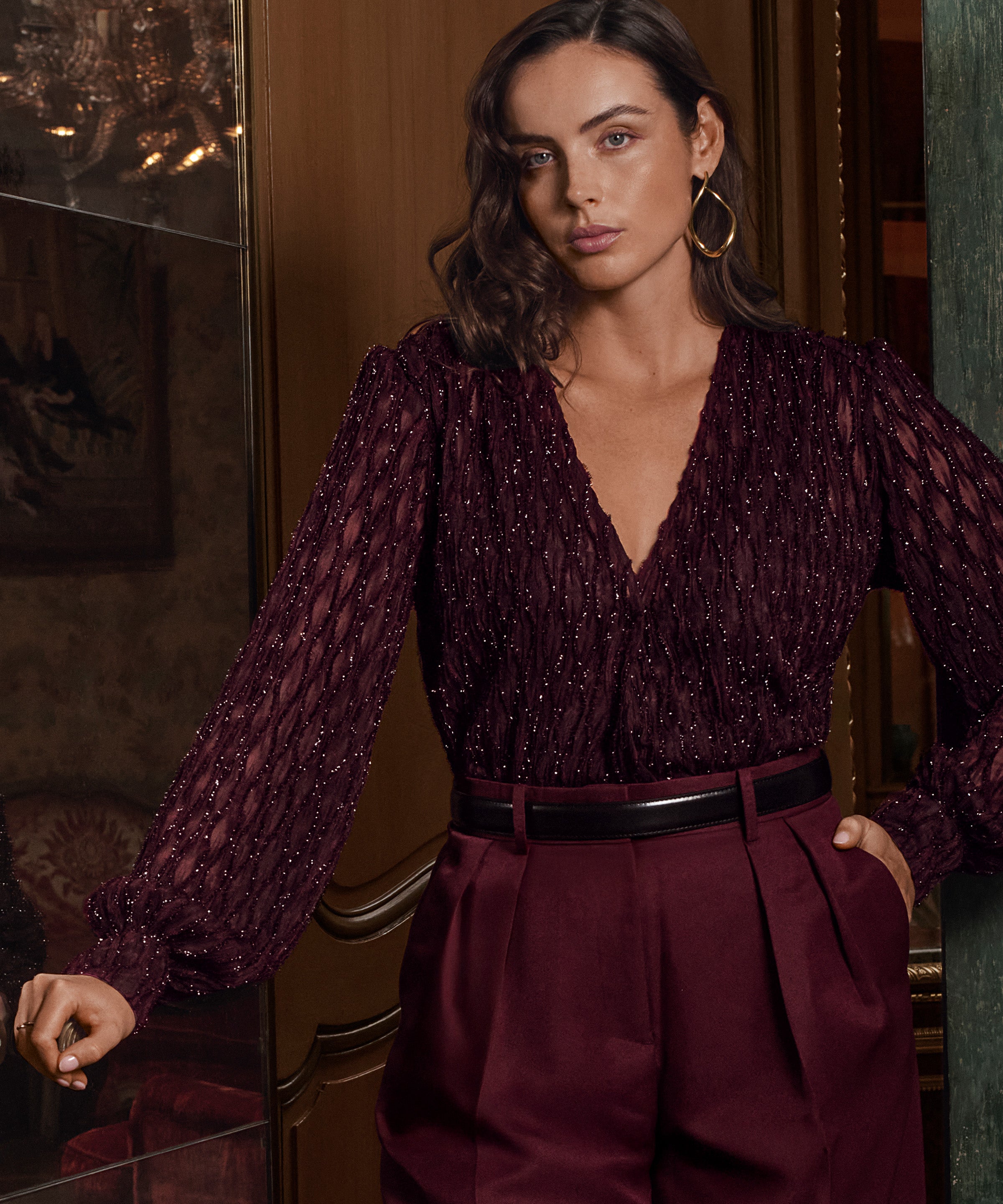 Les Bodys by Aubade Body Manches Longues Supreme Burgundy