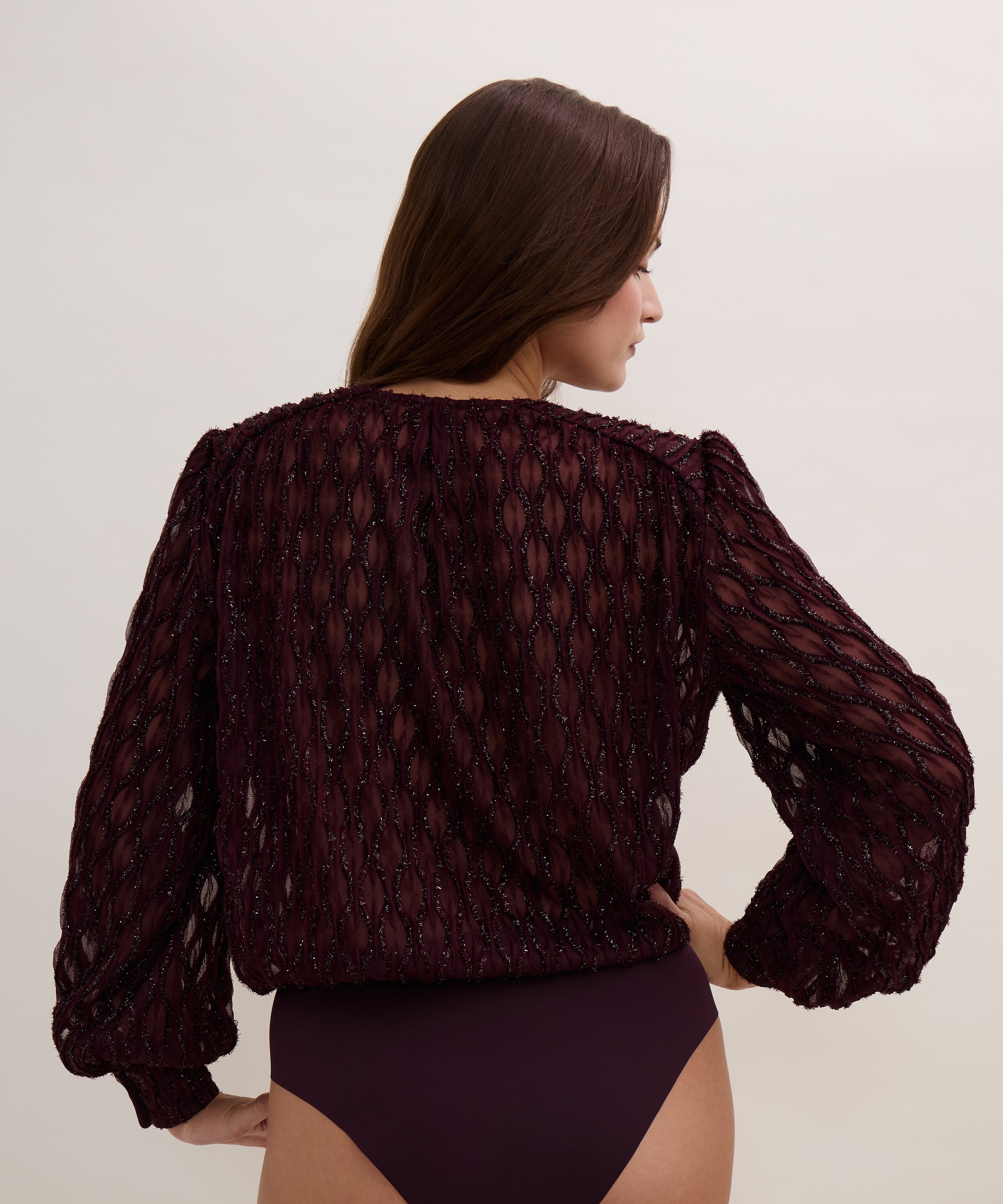 Les Bodys by Aubade Body Manches Longues Supreme Burgundy