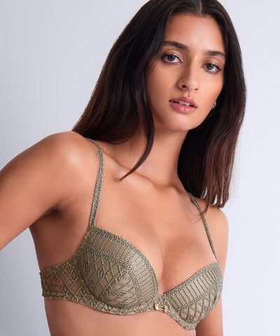 Stardust Dream Soutien-gorge Push-up coques Nile Green