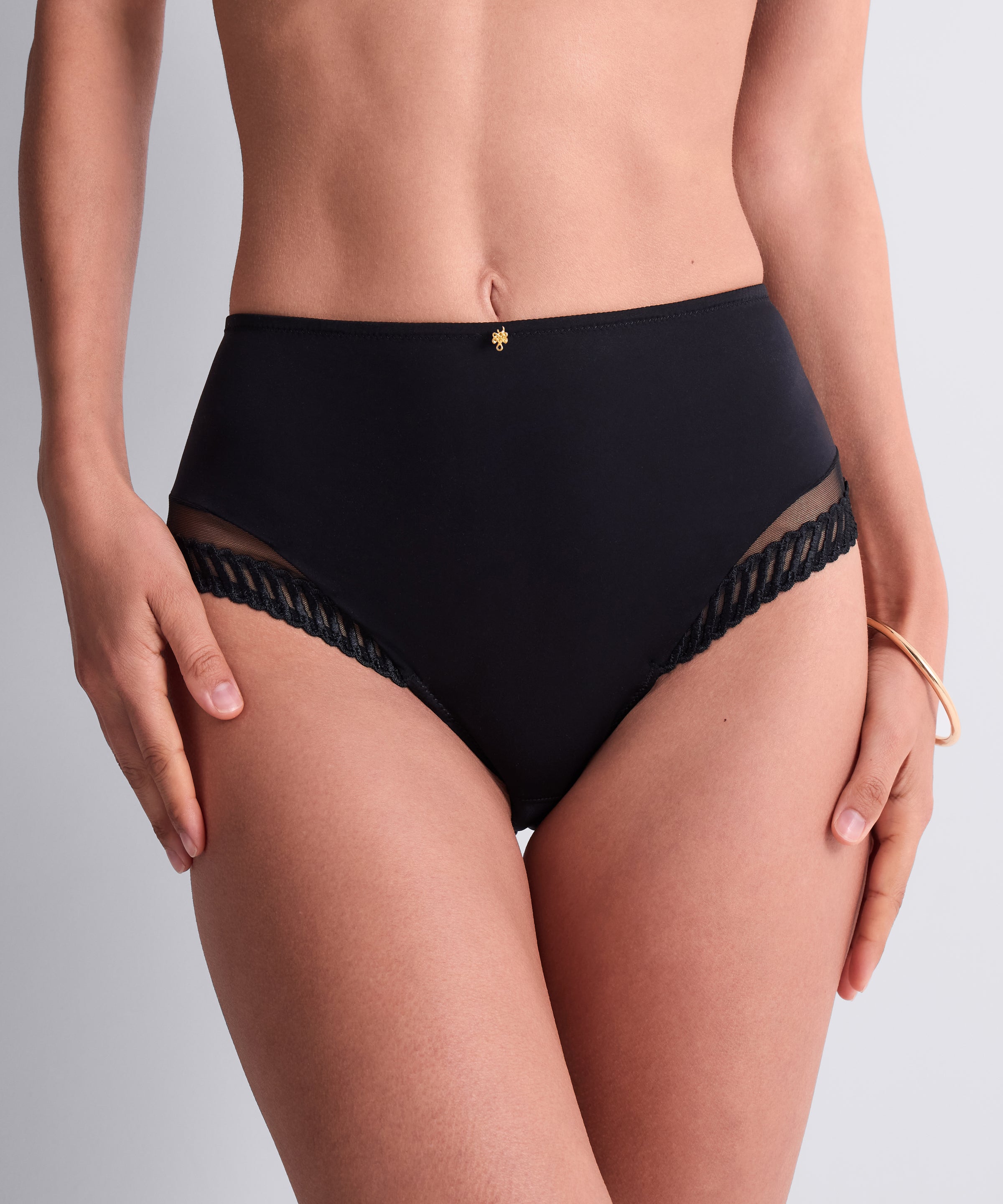 Sheer Emotion Culotte taille haute Black