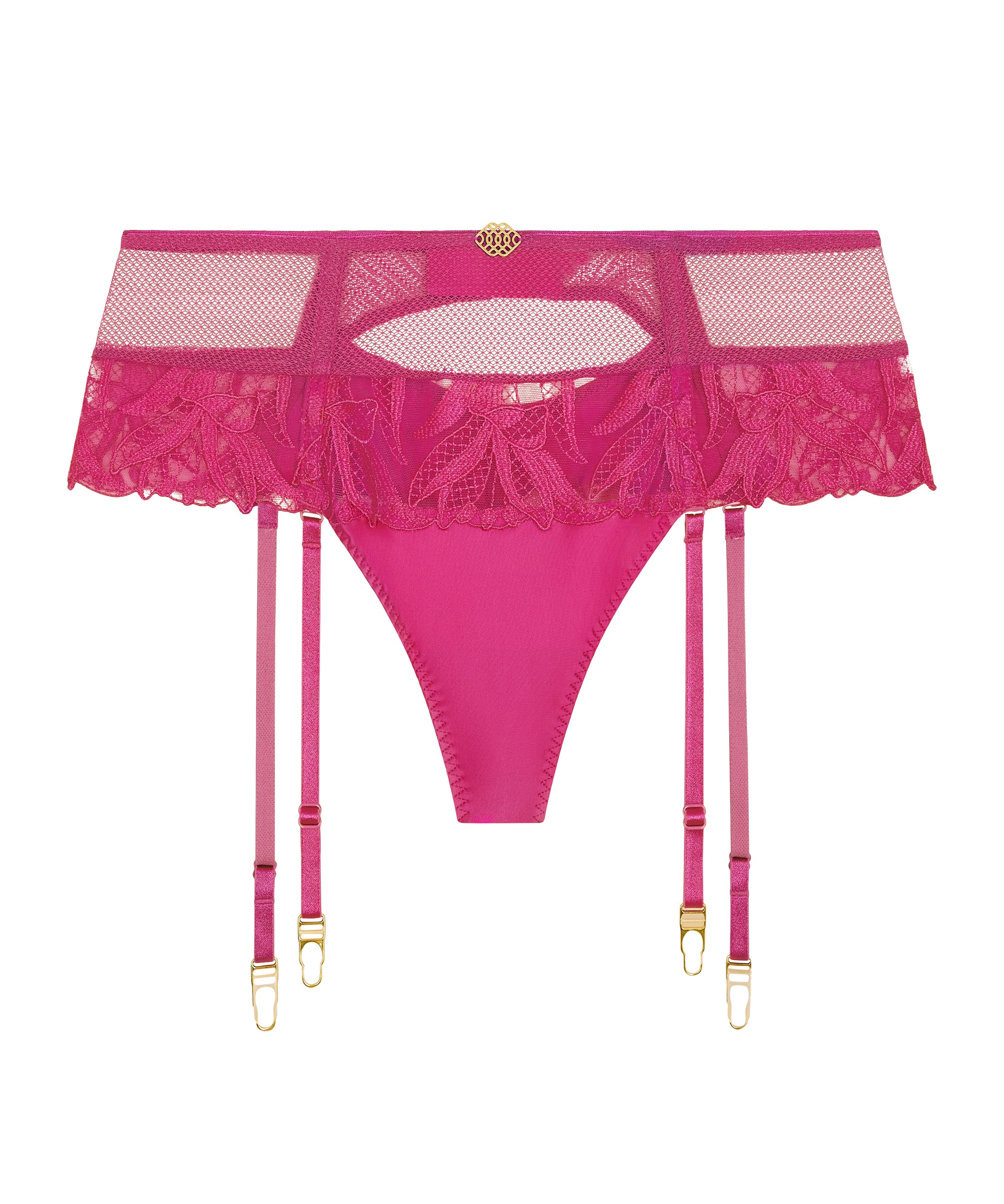 Sweet Euphoria Tanga porte-jarretelles Passion rose