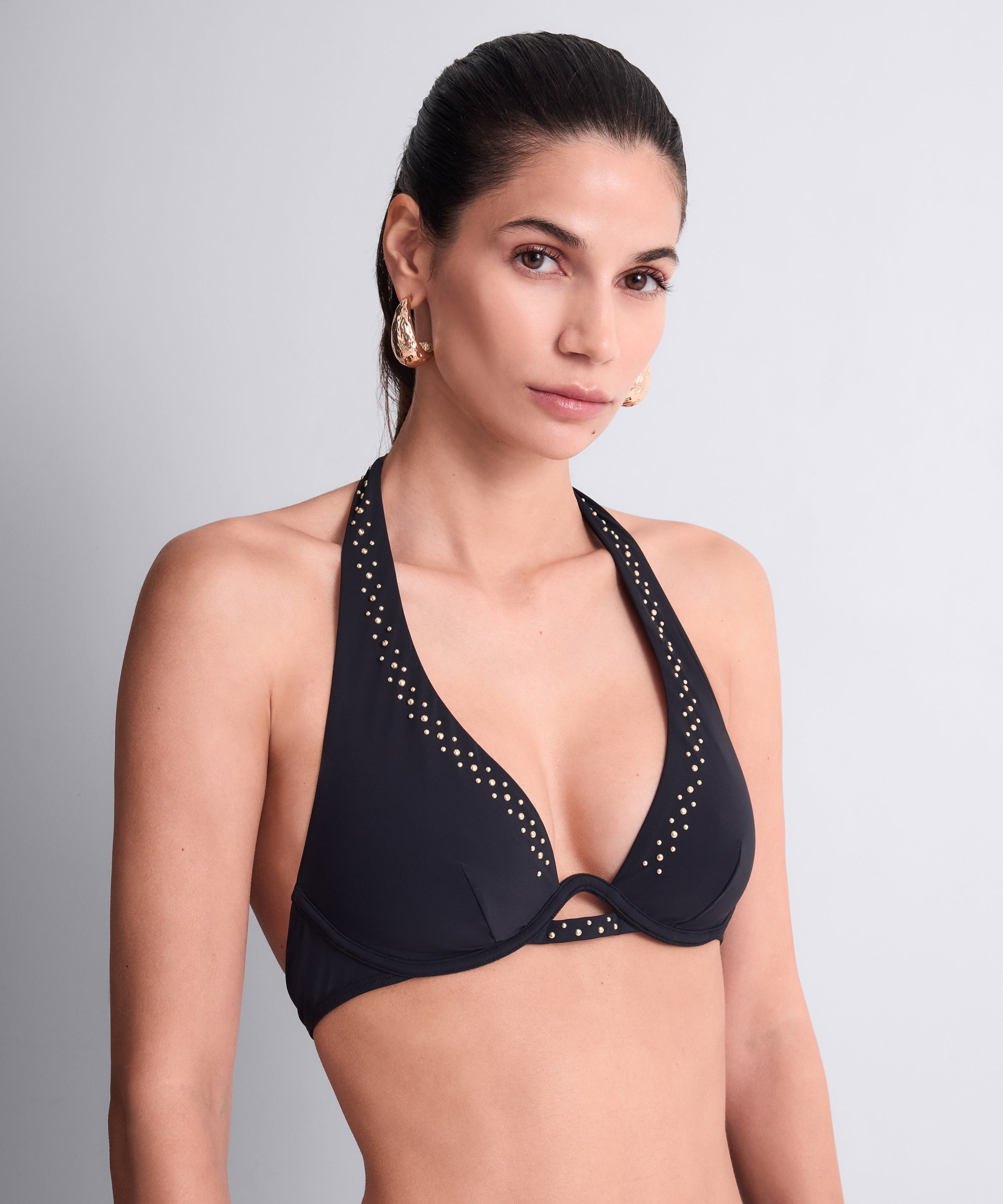 Summer Stars Haut de maillot de bain Triangle mono-armature Black