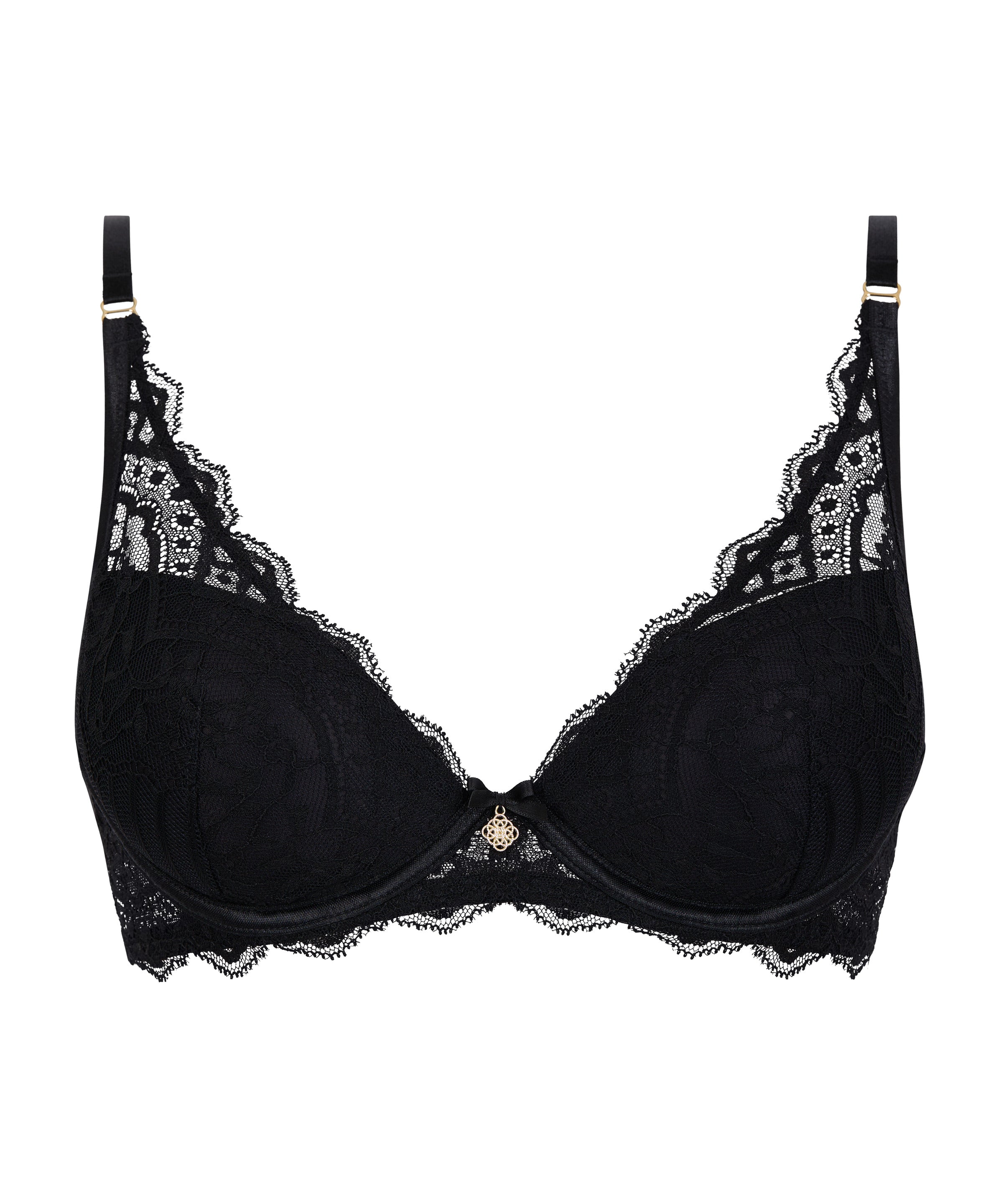 Love Vertigo Soutien-gorge Plunge foulard Black