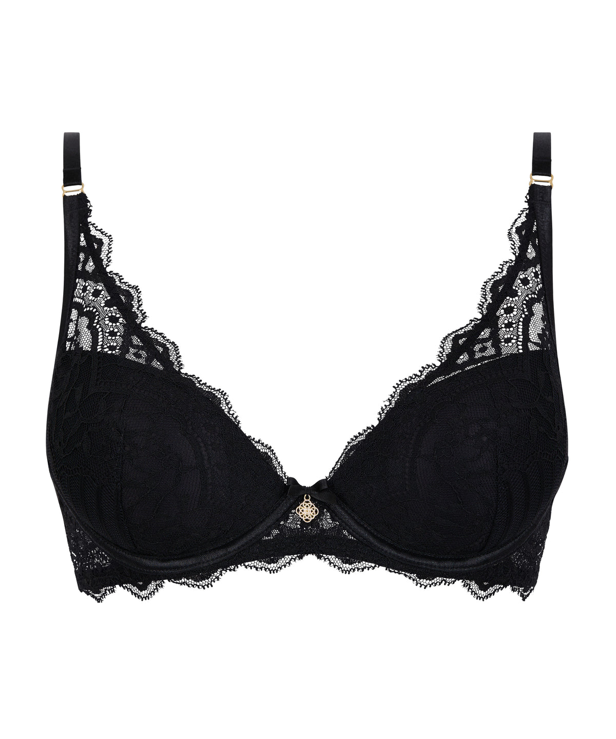 Love Vertigo Soutien-gorge Plunge foulard Black