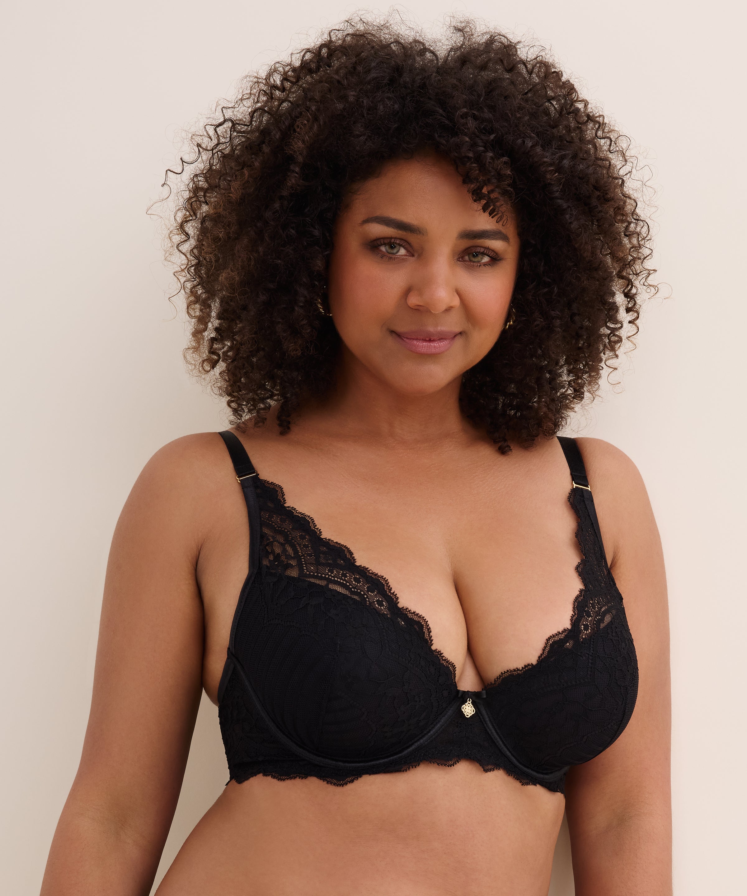 Love Vertigo Soutien-gorge Plunge foulard Black