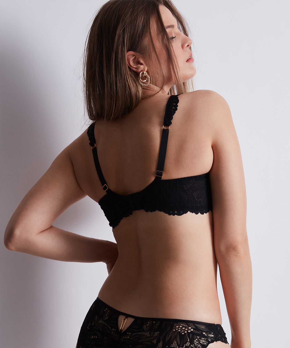 Flowermania Soutien-gorge Corbeille avec armatures Noir