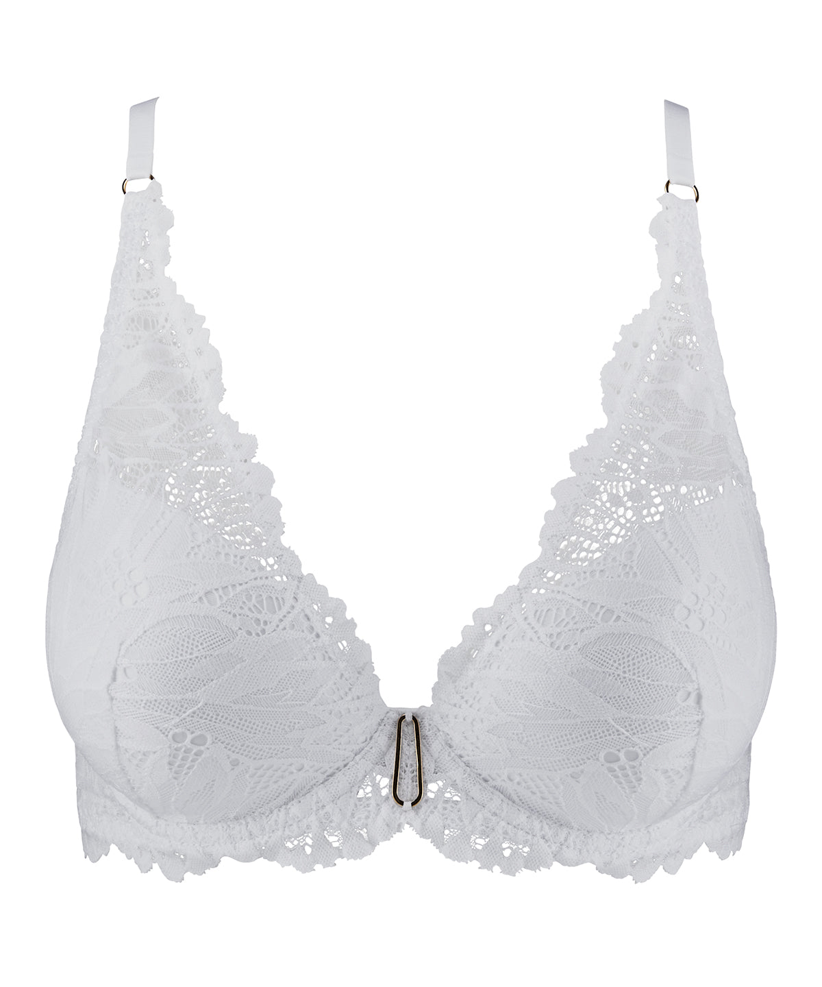 Soutien-gorge Plunge Aubade Wandering - Taille 95B Blanc - Neuf Avec étiquettes (coussinets Amovibles)