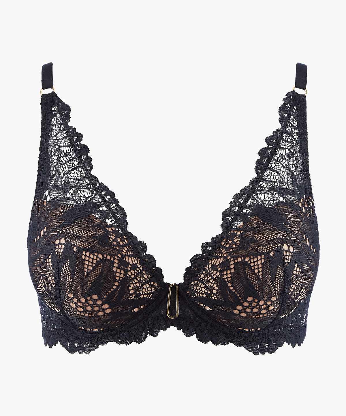 Flowermania Soutien-gorge Plunge foulard Noir