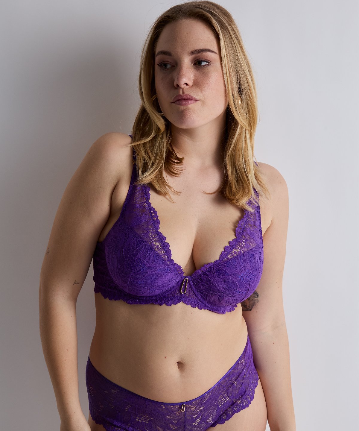 Flowermania Soutien-gorge Plunge foulard Poison Purple