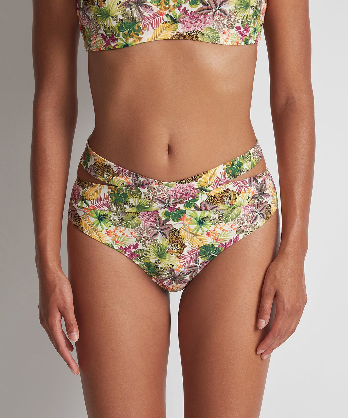 Exotic Fever Bas de maillot de bain taille haute Tropicale Light
